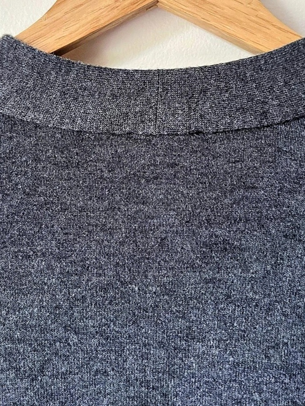 Chico's Graphite Heather Gray Cashmere-Blend Wrap Front Sweater Balletcore L - Picture 6 of 11